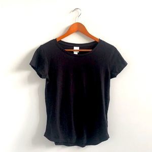 H&M Basic Black Short Sleeve Cotton T-Shirt
